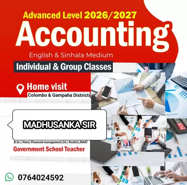 Accounting (English and Sinhala medium)