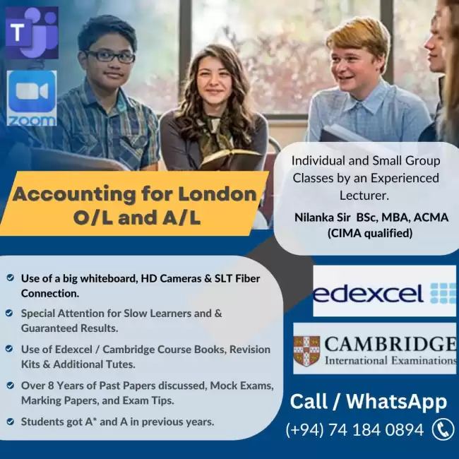 Accounting for Edexcel and Cambridge - O/L & A/L