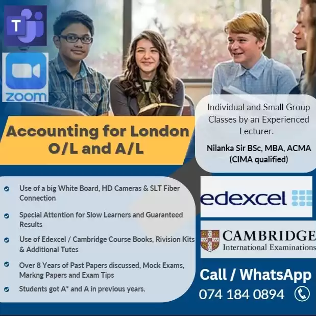 Accounting For London O/L And A/L (Edexcel And Cambridge)