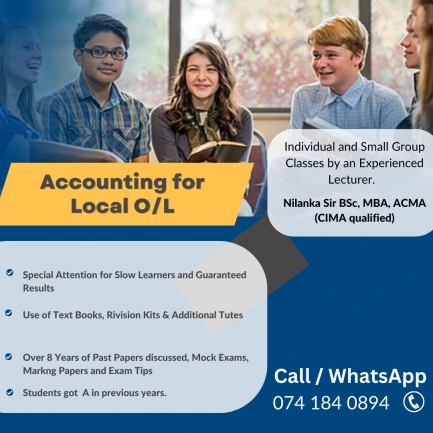 Accounting For London O/L And A/L (Edexcel And Cambridge) - Home Visits And Online