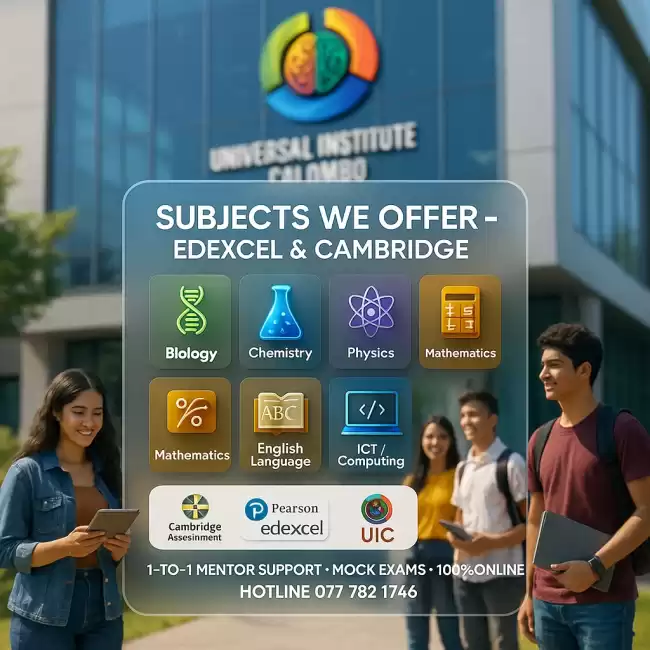 Ace Edexcel & Cambridge with Universal Institute Colombo (UIC) – 100 % Online!