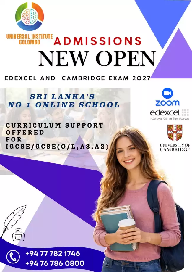 Admissions Are Now Open - Edexcel & Cambridge students