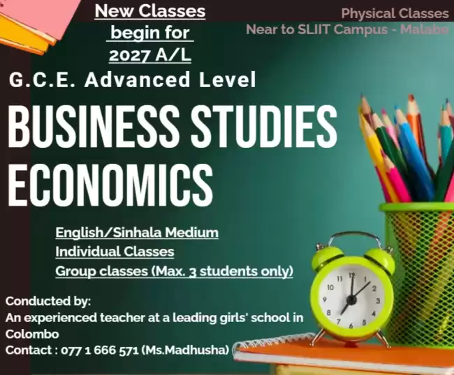 Advanced Level - BS & Econ classes begin.....