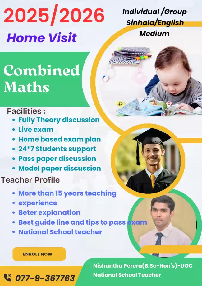 AL 2025/2026 Combined Maths - Home visit