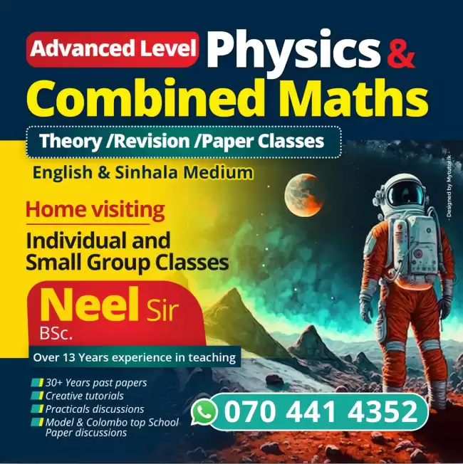 Al Combined Maths (English medium /Sinhala medium ) Theory /Revision /Paper classes (Home visiting )