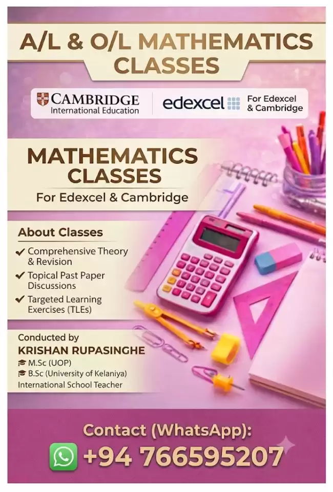 AL & OL classes for Cambridge and Edexcel