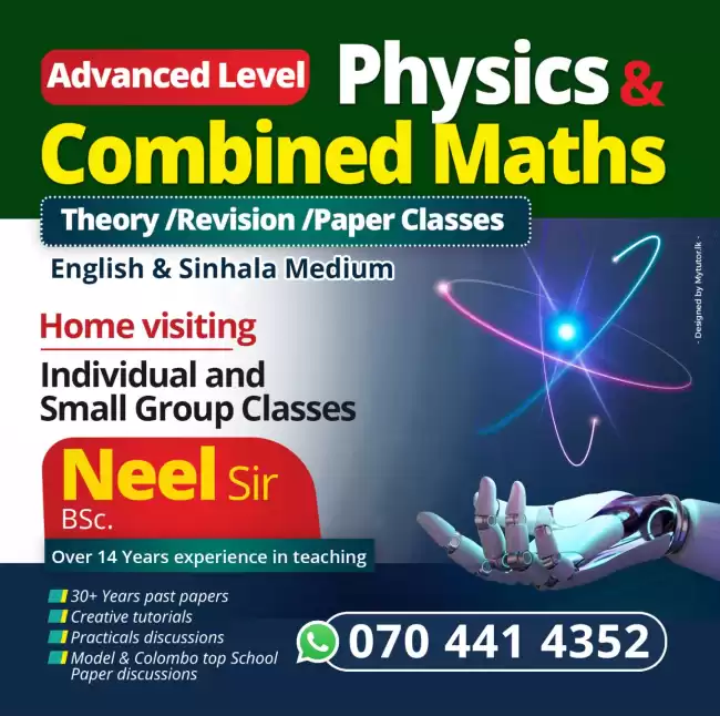 Al Physics (English medium /Sinhala medium ) Theory /Revision /Paper classes (Home visiting ) Al 2027/2026