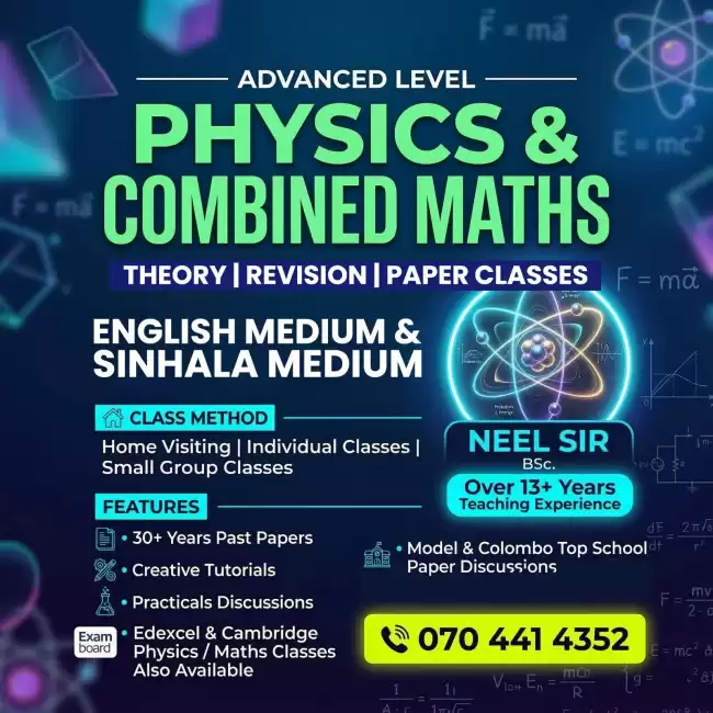 Al Physics (English medium /Sinhala medium ) Theory /Revision /Paper classes (Home visiting )