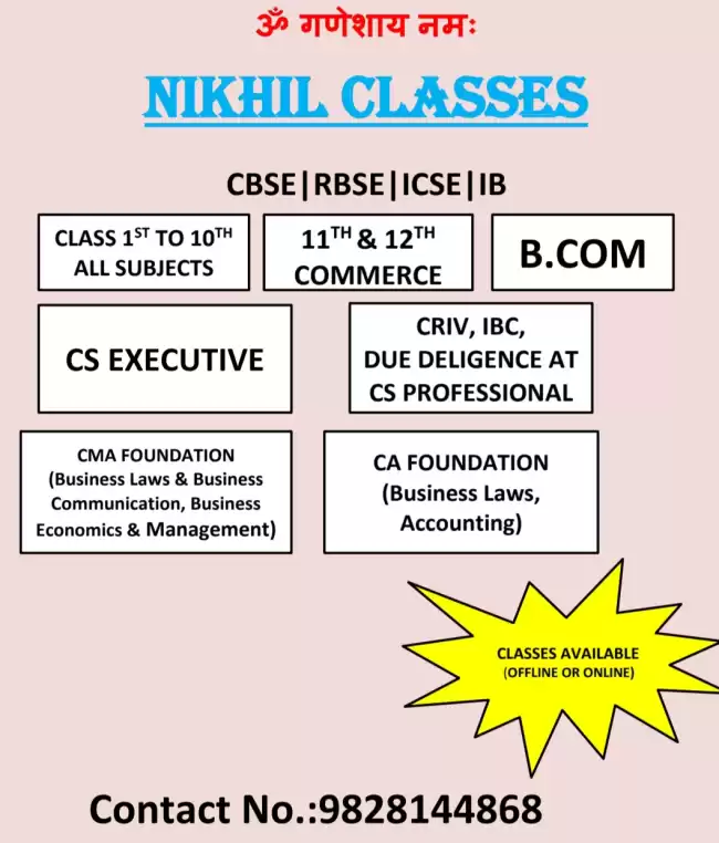 All subjects from class 1st to 8th,9th&10th Maths,11&12TH commerce,B.com,CS,CA&CMA