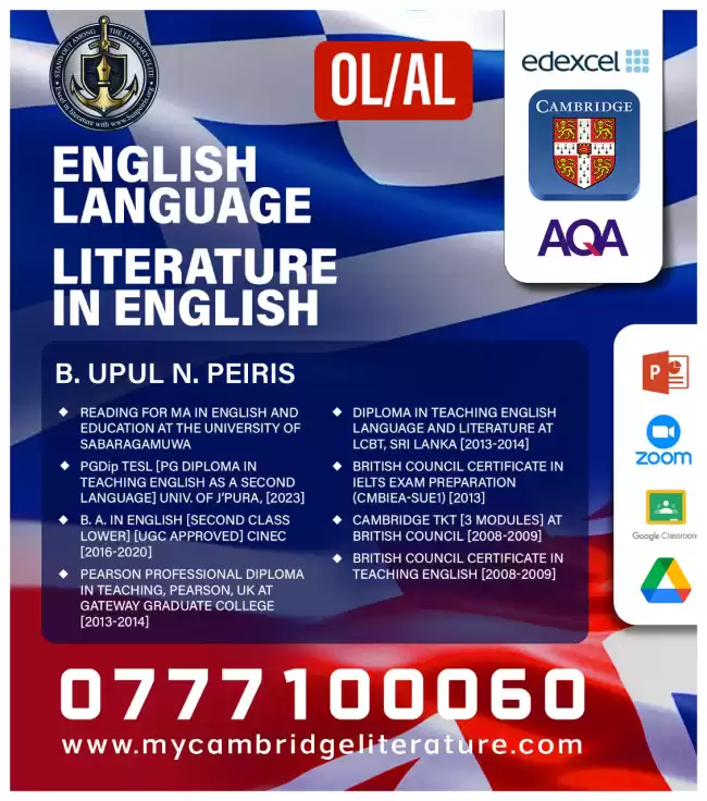 AQA, Cambridge, Edexcel English and Literature OL/AL