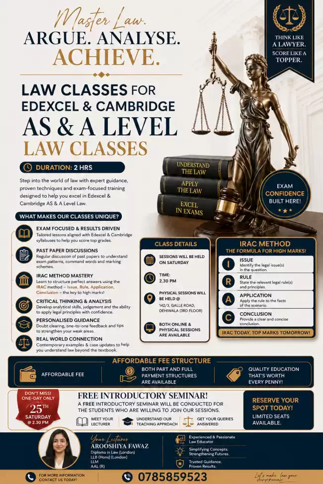 AS & A Level Law Excellence Starts Here