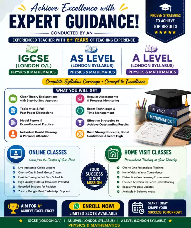 AS & A Level London Syllabus Physics and Mathematics