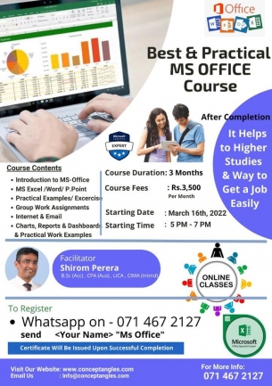 Best and practical MS office course (Excel, word, powerpoint, email)