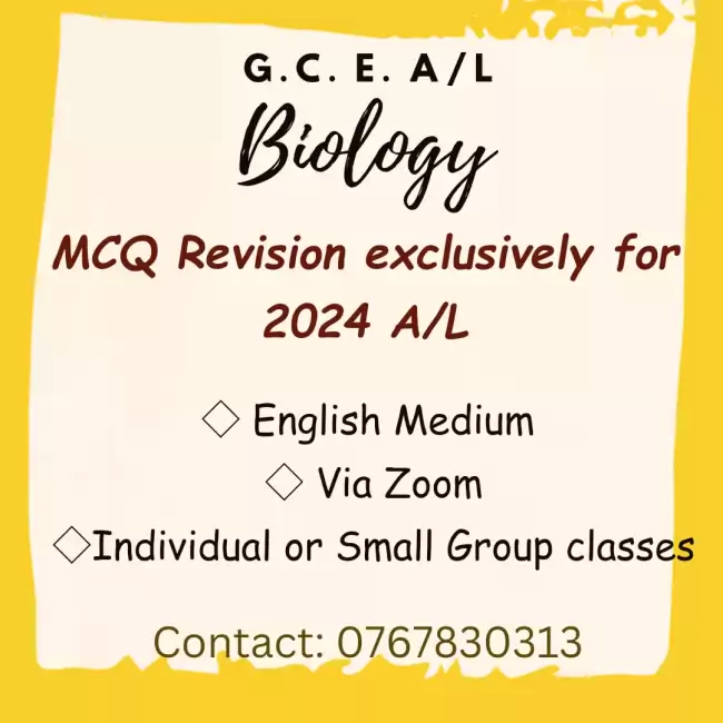 BIOLOGY: Exclusive Revision for 2024 A/L