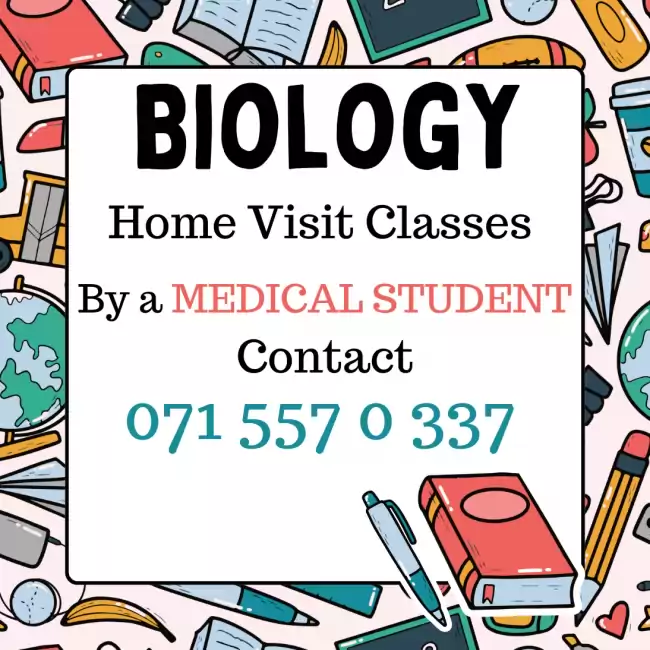 Biology Individual Home Visit classes by a MEDICAL STUDENT