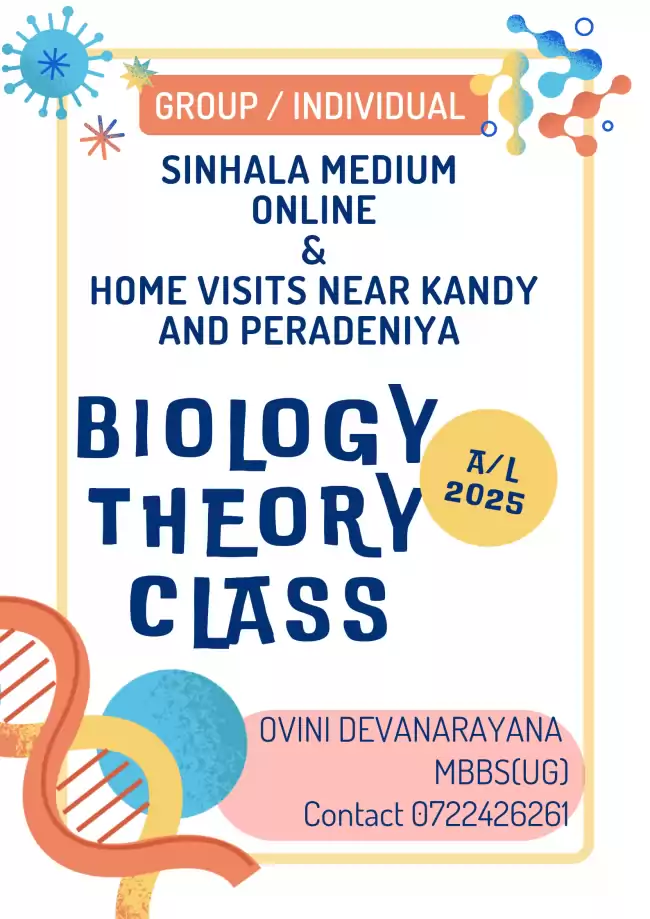 Biology theory online or home visits