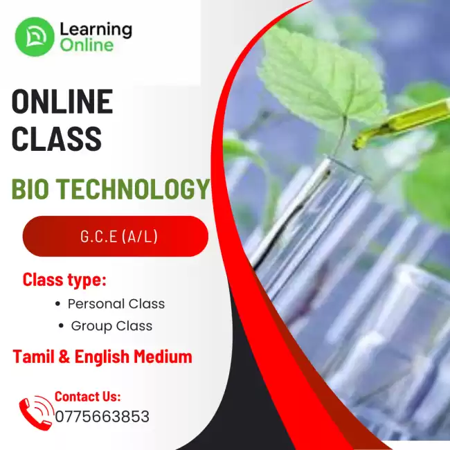 Biotechnology Theory and Paper class Tamil and English medium
