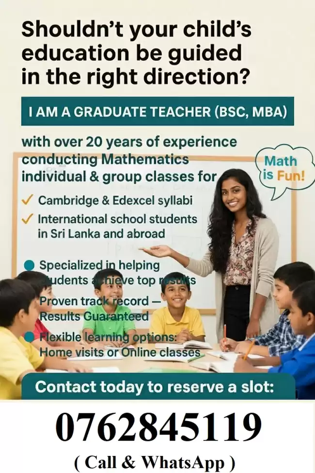 🚀 Boost Your Grades! London O/L Mathematics (Cambridge & Edexcel)–Online & Home Visited