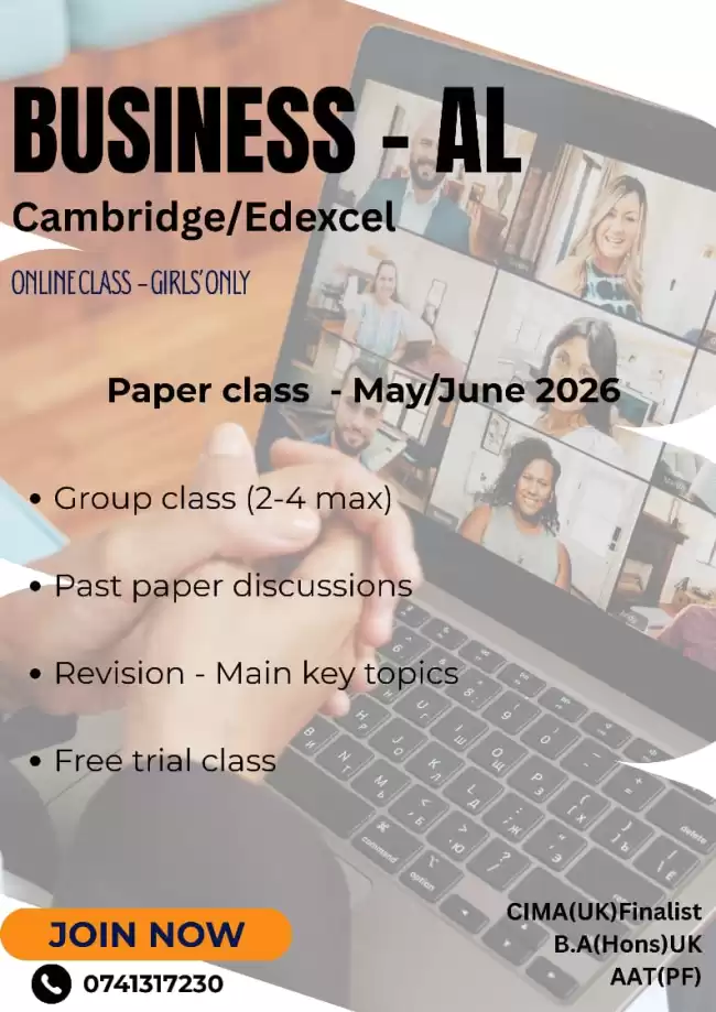 Business - Cambridge/Edexcel for OL & AL