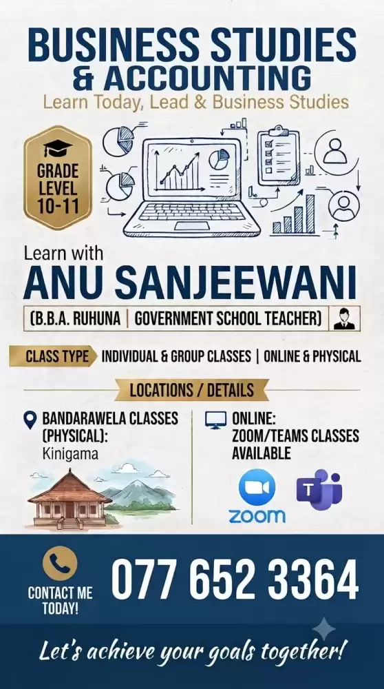 Business Studies & Accounting classes for grade 10&11
