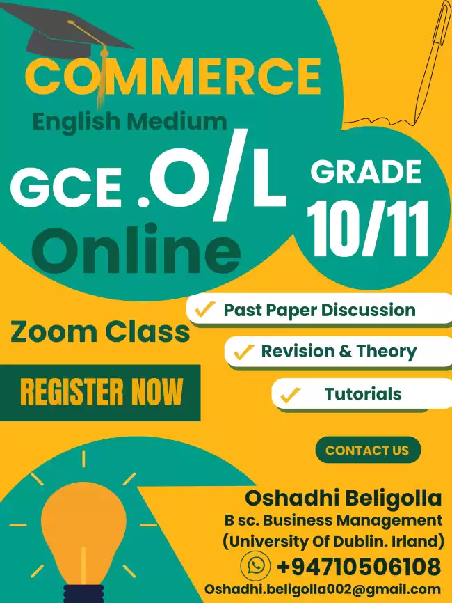Business studies and accounting- English medium- O/L