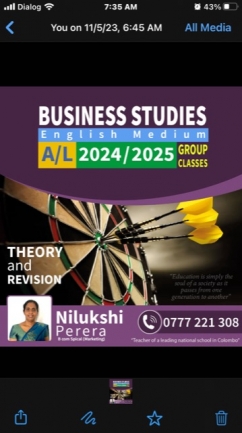 Business  Studies  Individual and Group  Classes 2025 A/L