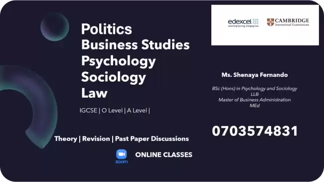 Business Studies | Psychology | Sociology | Law | Politics