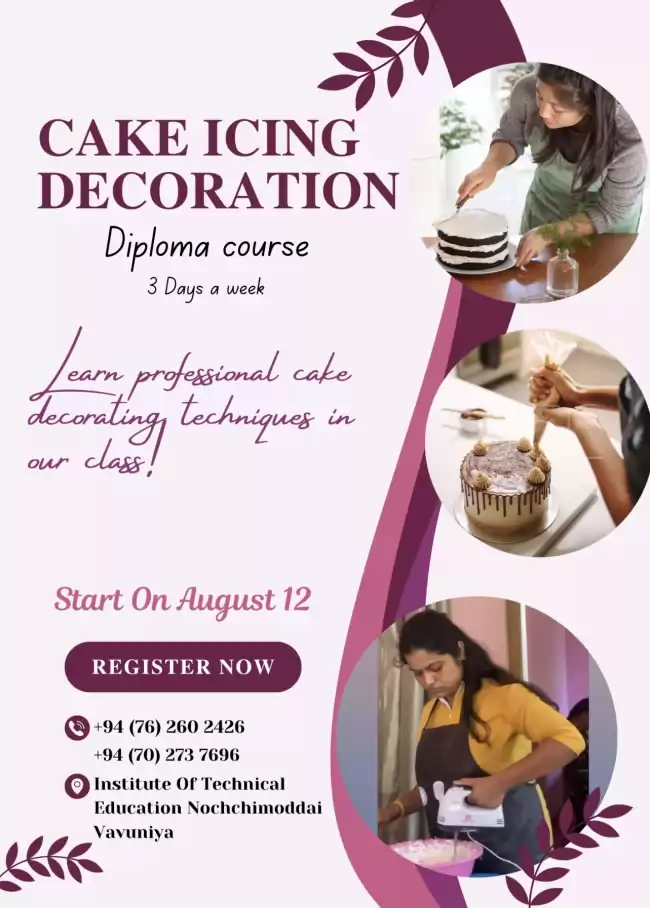 Cake icing decoration Class