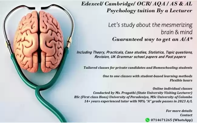 Cambridge/ Edexcel /AQA AL Psychology By UK Based Lecturer