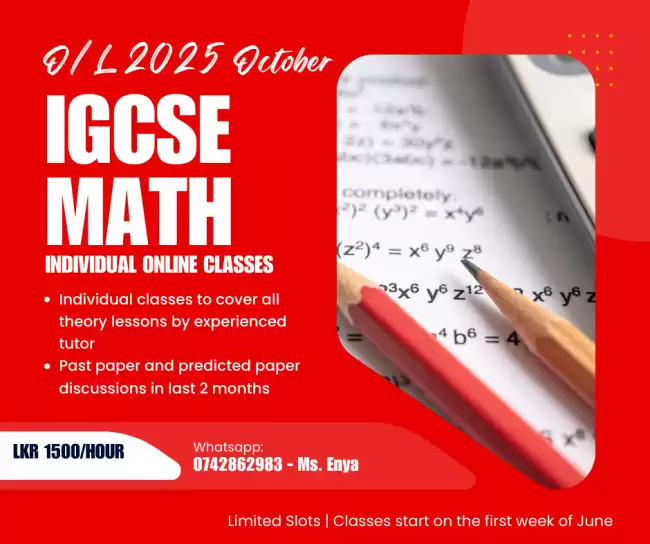 CAMBRIDGE/EDEXCEL Individual Math Classes