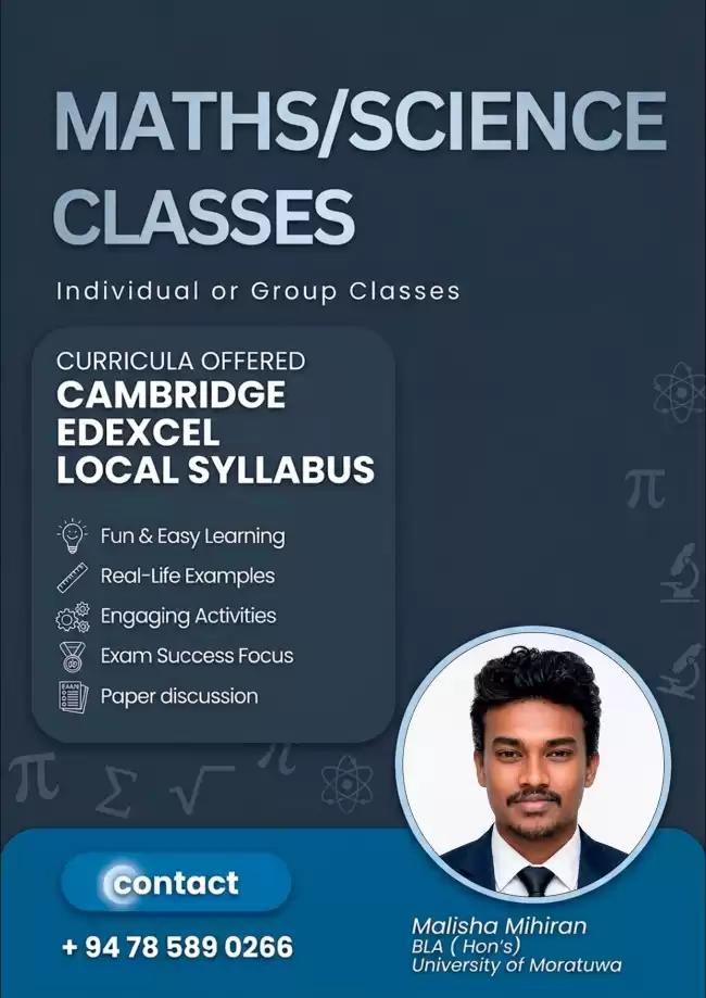 Cambridge / Edexcel / Local Syllabus Science & Mathematics Classes