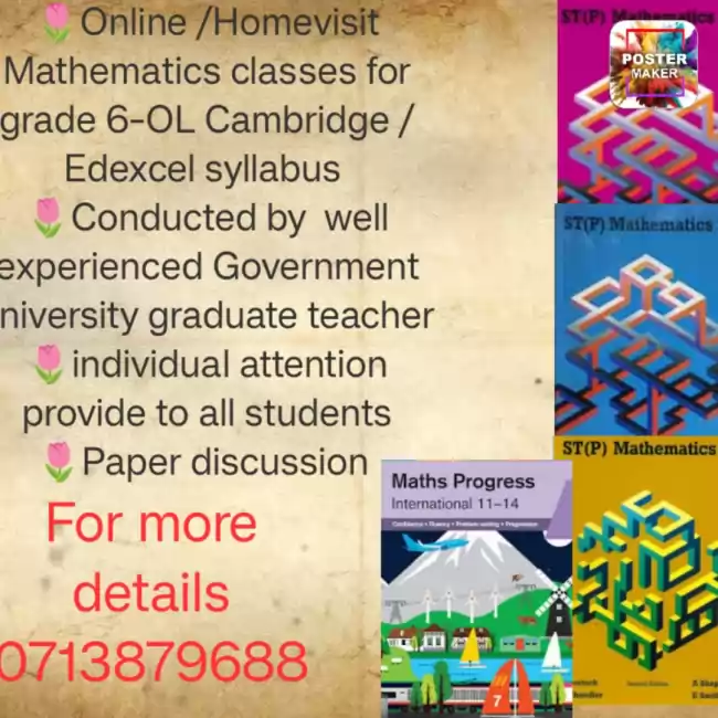 Cambridge /Edexcel Mathematics Class