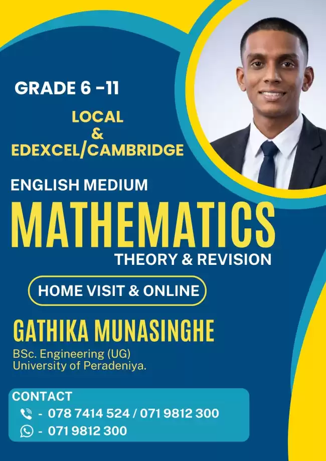 Cambridge Edexcel Mathematics Classes Grade 6 To O/L