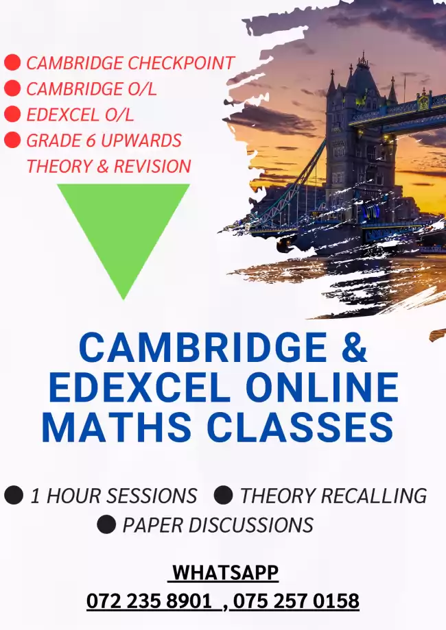 Cambridge & Edexcel Maths class - online