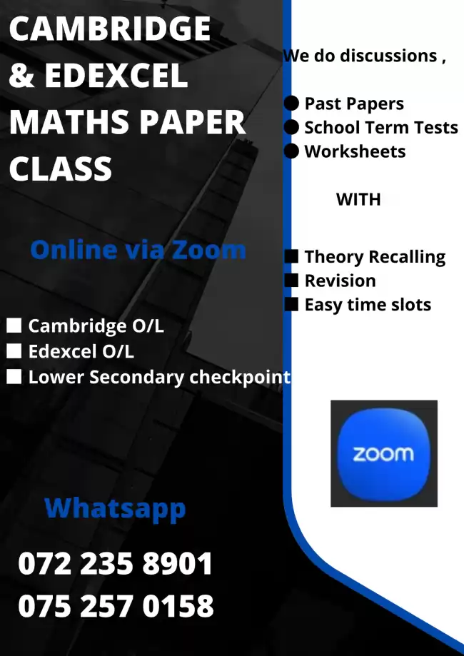 Cambridge & Edexcel OL Maths Paper Class