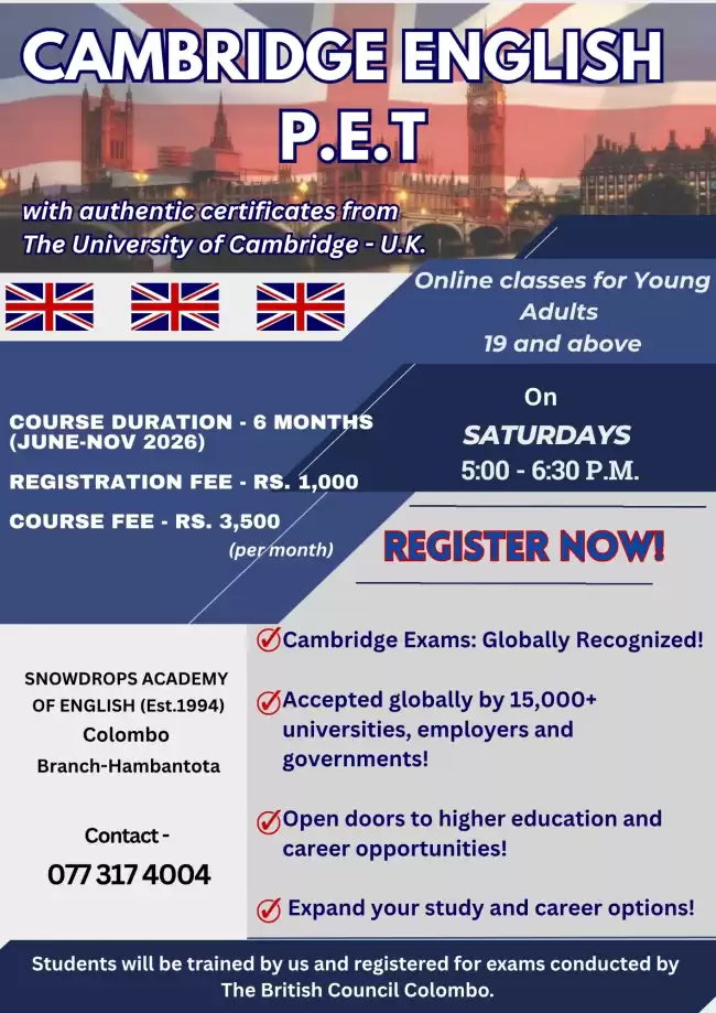Cambridge English PET Course – Enrol Now!