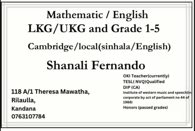 Cambridge maths/english 1-5