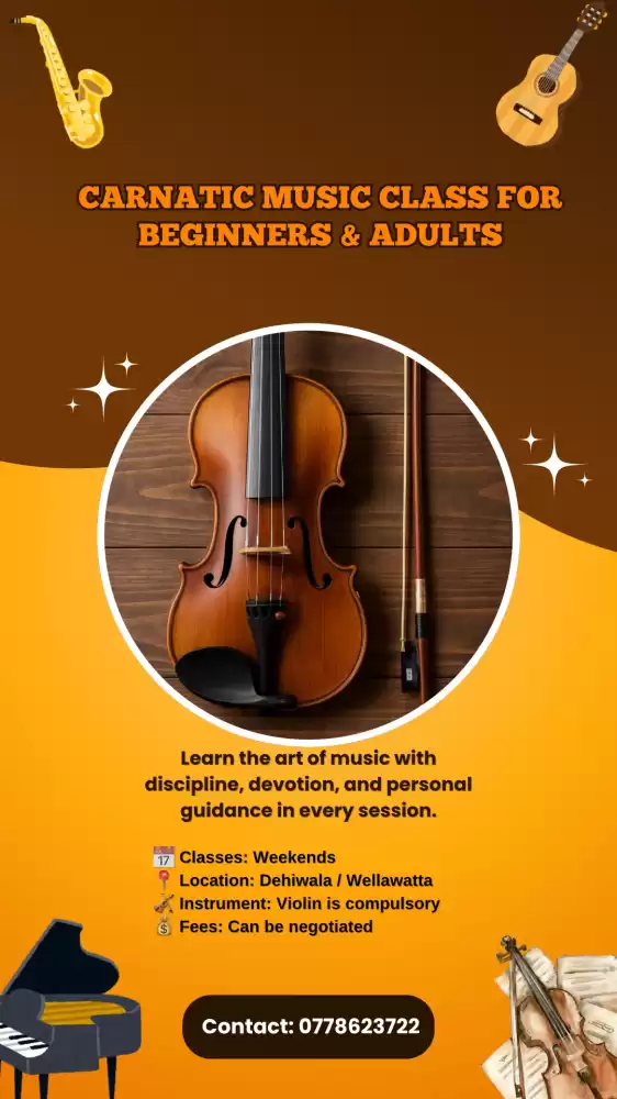 Carnatic violin class for Beginners & adults