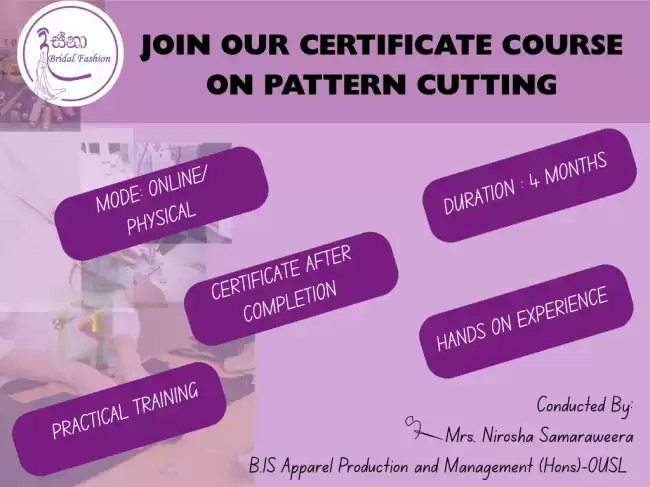 CERTIFICATE COURSE ON PATTERN CUTTING