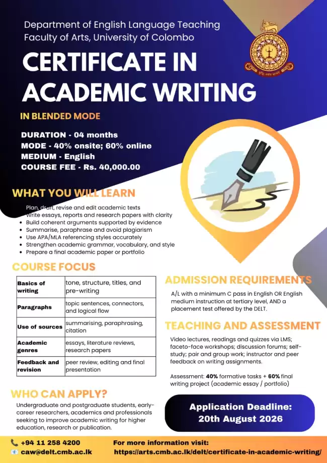 Certificate in Academic Writing