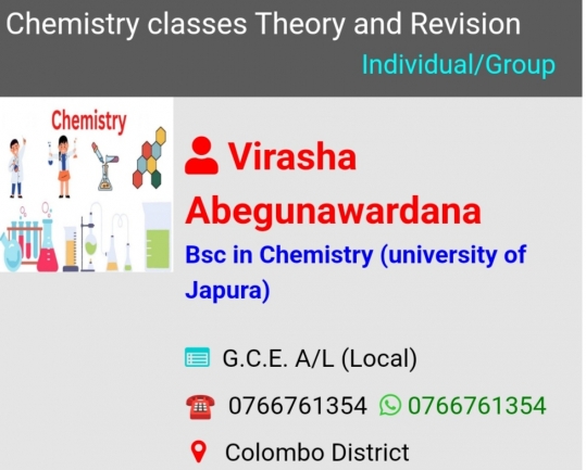 Chemistry Classes for Sinhala and English Medium