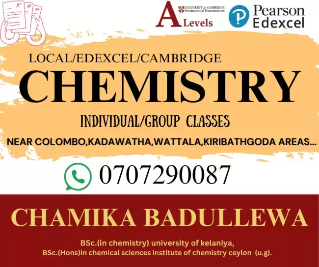 Chemistry - Edexcel/Cambridge (AL/OL) - New Syllabus