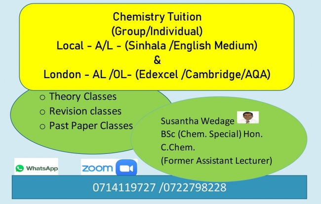 Chemistry - Local AL & London AL & OL (Edexcel/Cambridge/AQA)