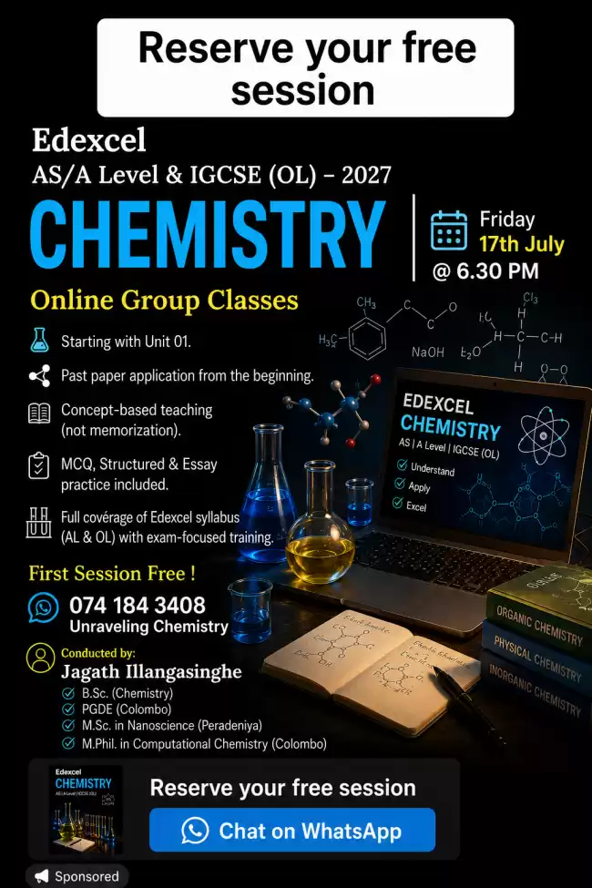 Chemistry online class for Edexcl