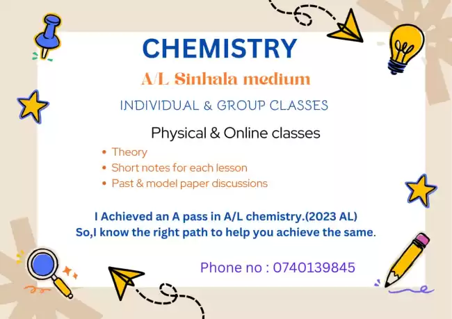 Chemistry online & physical classes