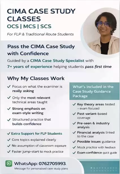 CIMA Case Study Classes (OCS | MCS | SCS)