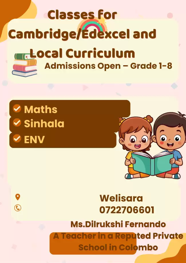 Classes for Cambridge,Edexel and Local Curriculum