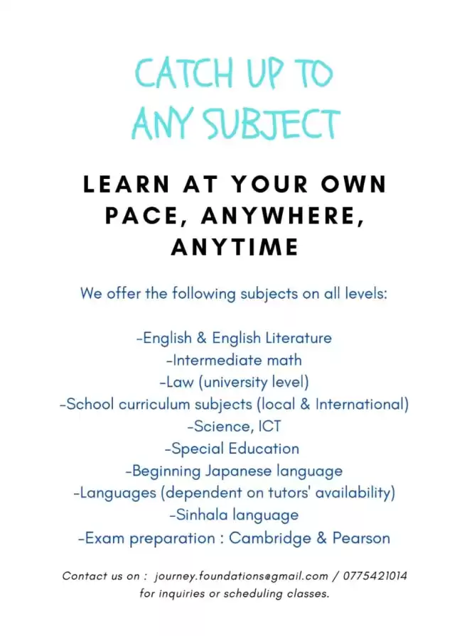 Classes for Edexcel, Cambridge and Local Curriculums.