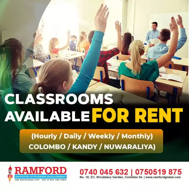 CLASSROOM & MEETING ROOM FACILTIES AVAILABLE FOR RENT