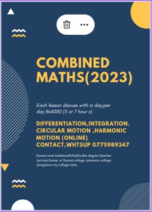 Combined maths lesson ,per day